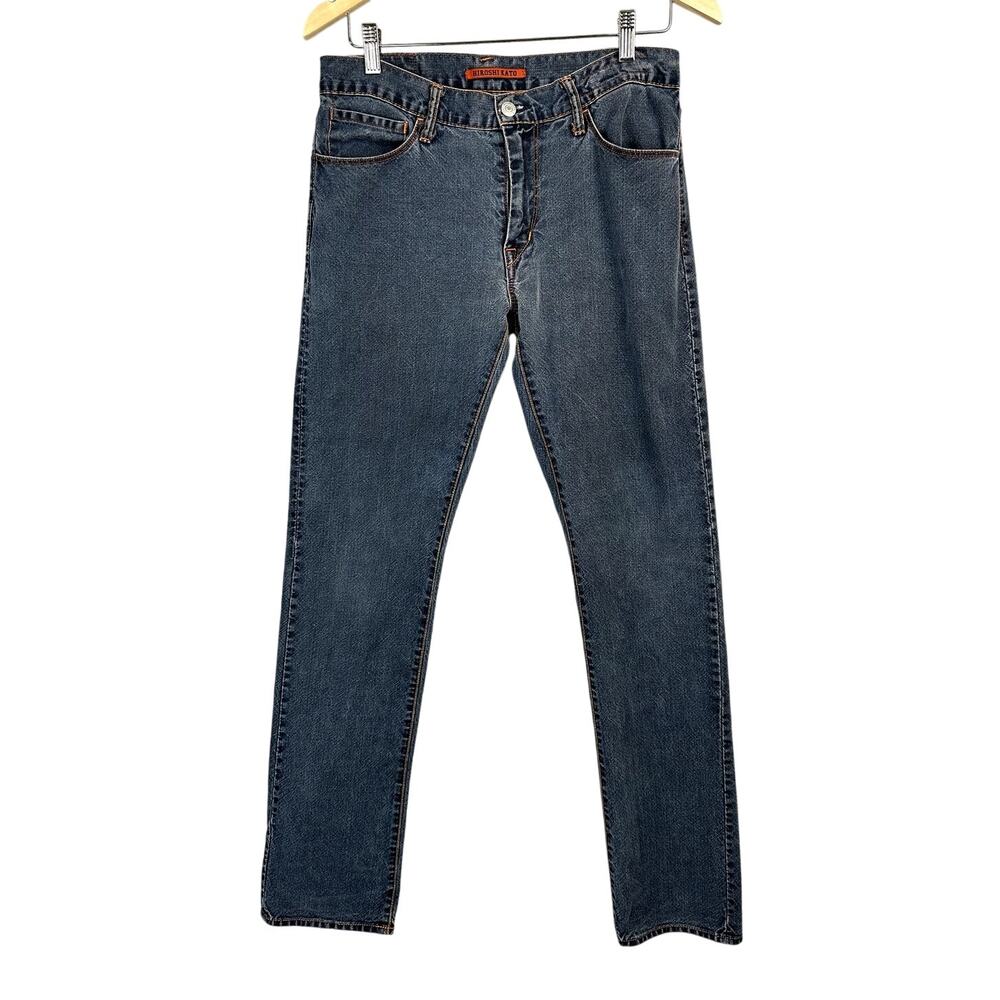 Vintage Hiroshi Kato Jeans Men's 32 x 32 Slim Japanese Denim USA made Grunge Y2K